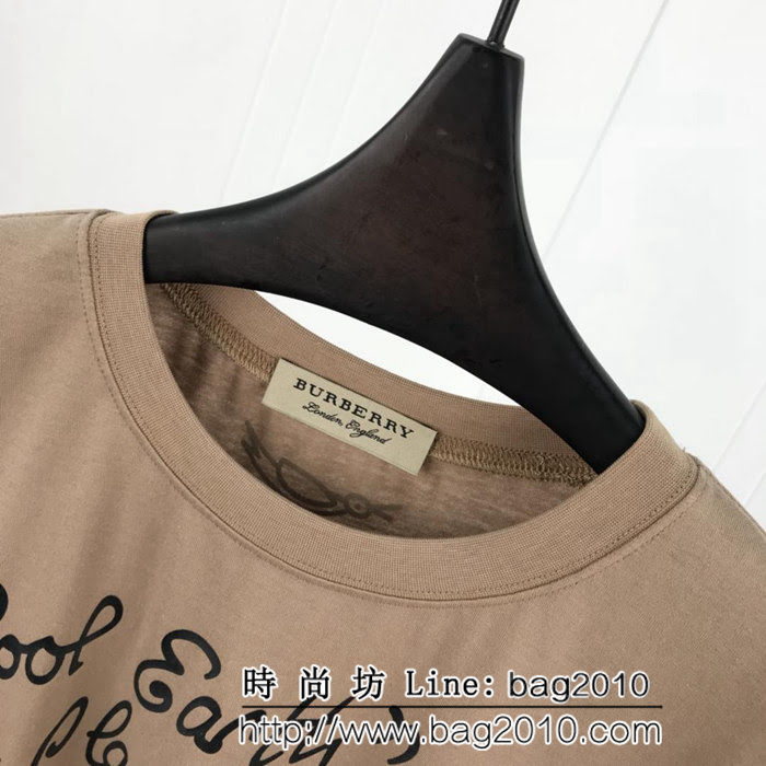BURBERRY巴寶莉 19早春新款 老佛爺限定款 塗鴉印花短袖T-shirt 數碼印花刺繡 男女同款 ydi2523